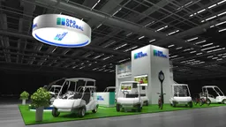 30x50 Island booth design by Reaction Space